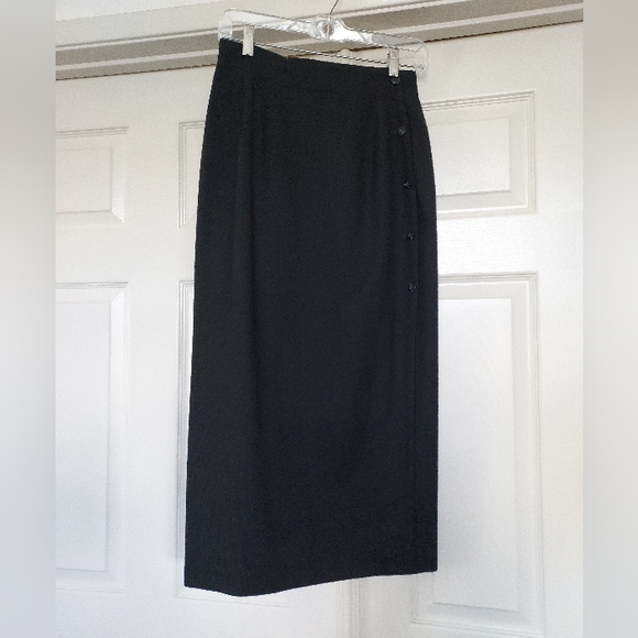 EUC Rafaella wool midi skirt, charcoal, 6 - Picture 2 of 8